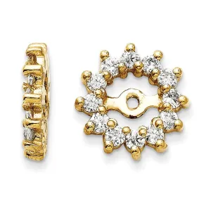14k Yellow Gold 5/8 Carat Diamond Earring Jackets