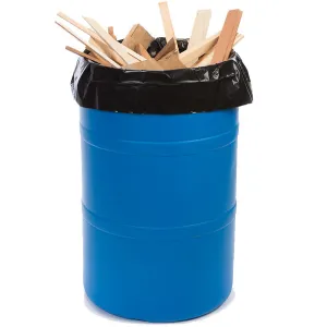 25" x 17" x 54" x 3 mil 60 Gallon Black Eco-Manufactured Plastic Heavyweight Trash Can Liners (Case of 100)