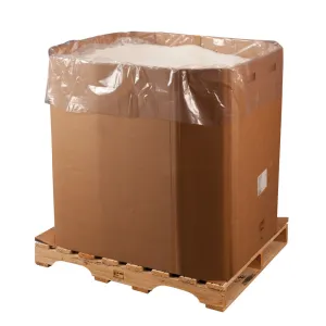 32" x 28" x 96" x 4 mil Clear Eco-Manufactured Plastic Bin and Gaylord Liners (Roll of 40)