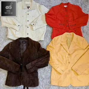 90S/Y2K SUEDE BLAZER JACKETS - 15 PCS