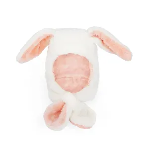 Baby Winter Earflap Bunny Bear Cozy Plush Fleece Hat | Rabbit Pink