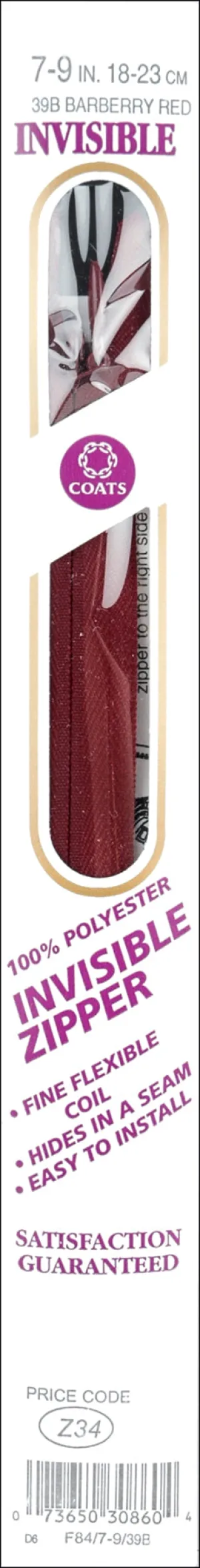 Barbry Red-Zip 7-9 Invis C&C