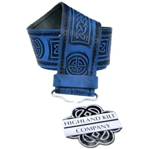 Blue Wash Kilt Belts, Accessory for Traditional Kilt, Modern Kilts
