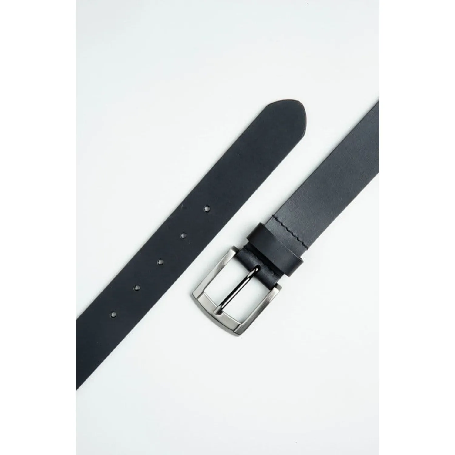 Charles Smith 30mm Black Leather Belt - 36"