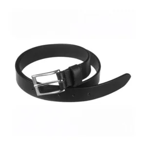 Charles Smith 30mm Black Leather Belt - 36"