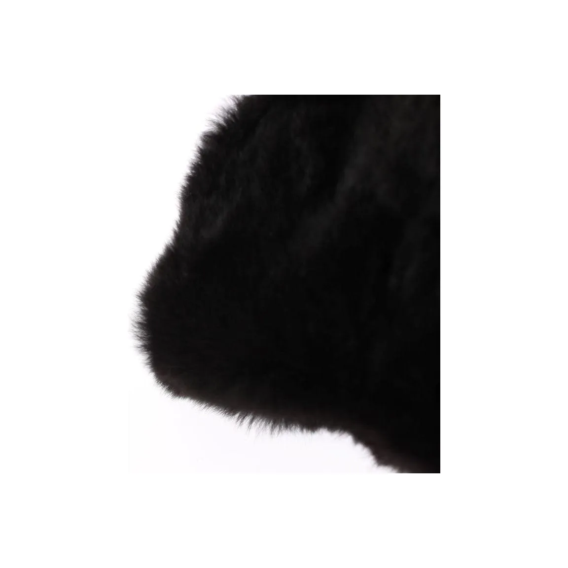 Dolce & Gabbana Chic Black Weasel Fur Hooded Scarf Wrap