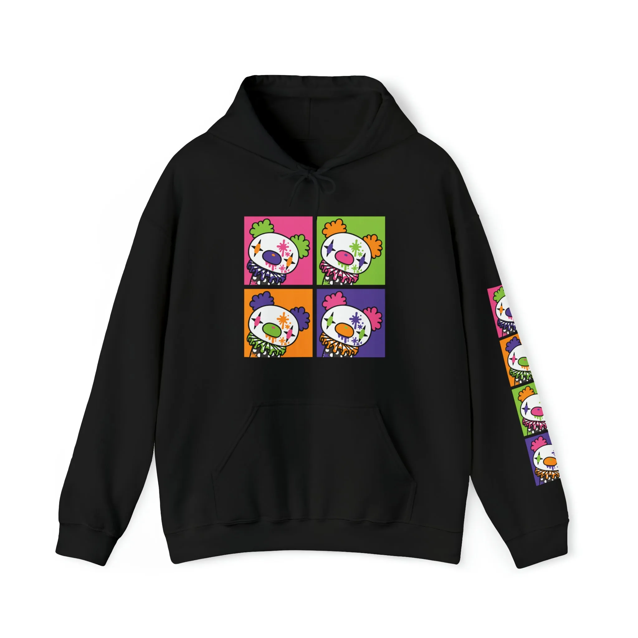 Gloomy Clown Multicolor Unisex Hooded Sweatshirt