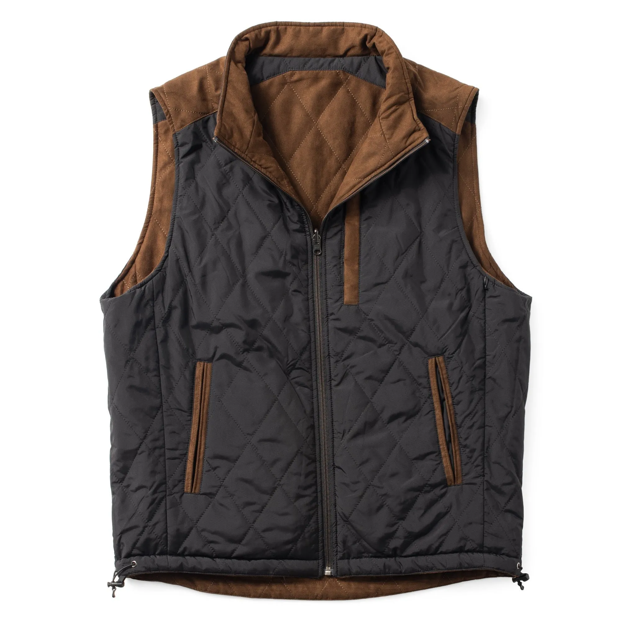 HIGH POINT REVERSIBLE VEST - BLACK & BROWN