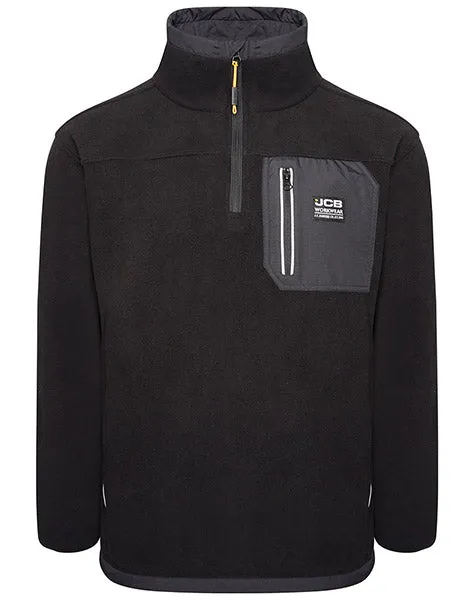 JCB Workwear Trade Heavyweight 1/4 Zip Technical Fleece Jacket