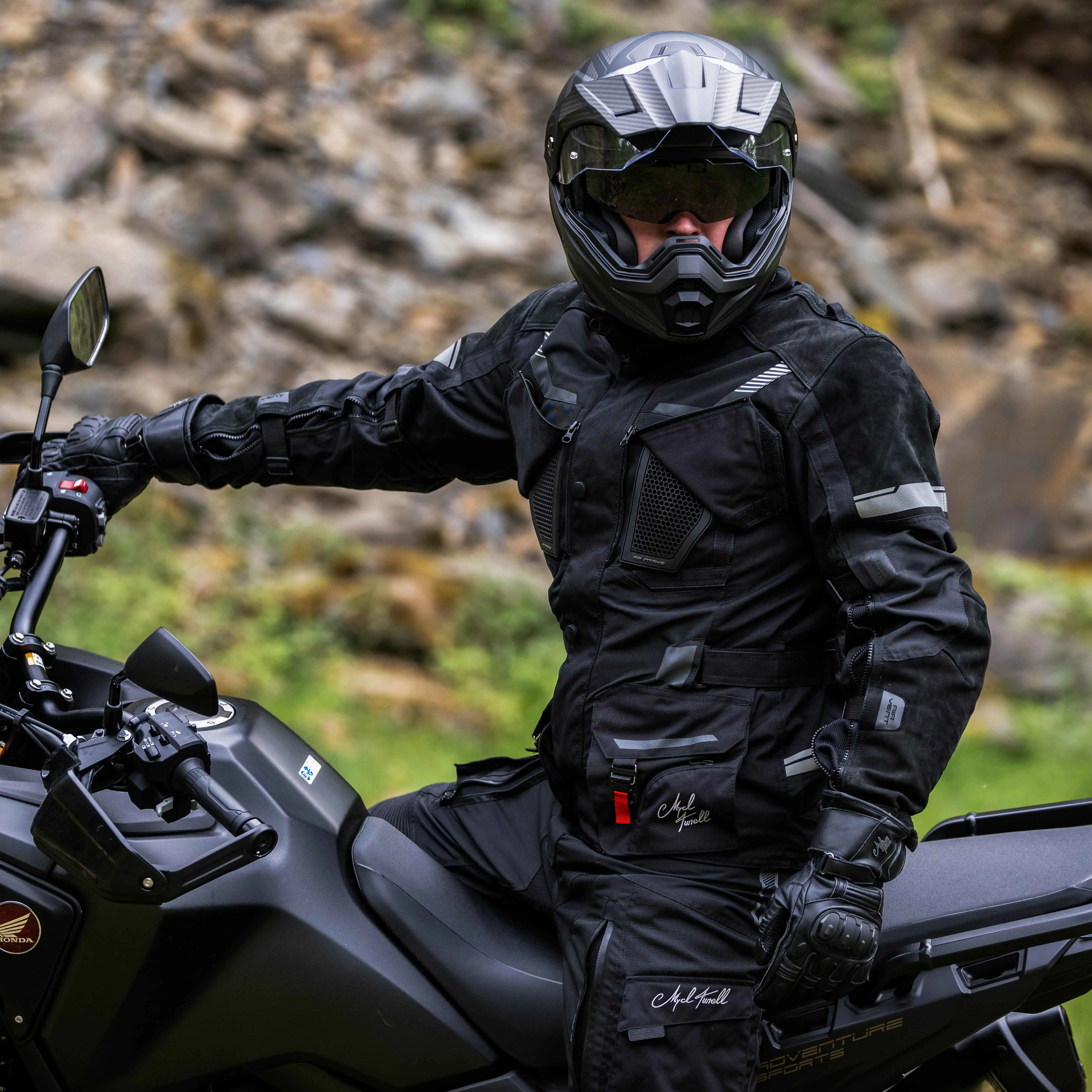 Motorradjacke CE TransAlpin HighPro 2in1 Black Series [AA]