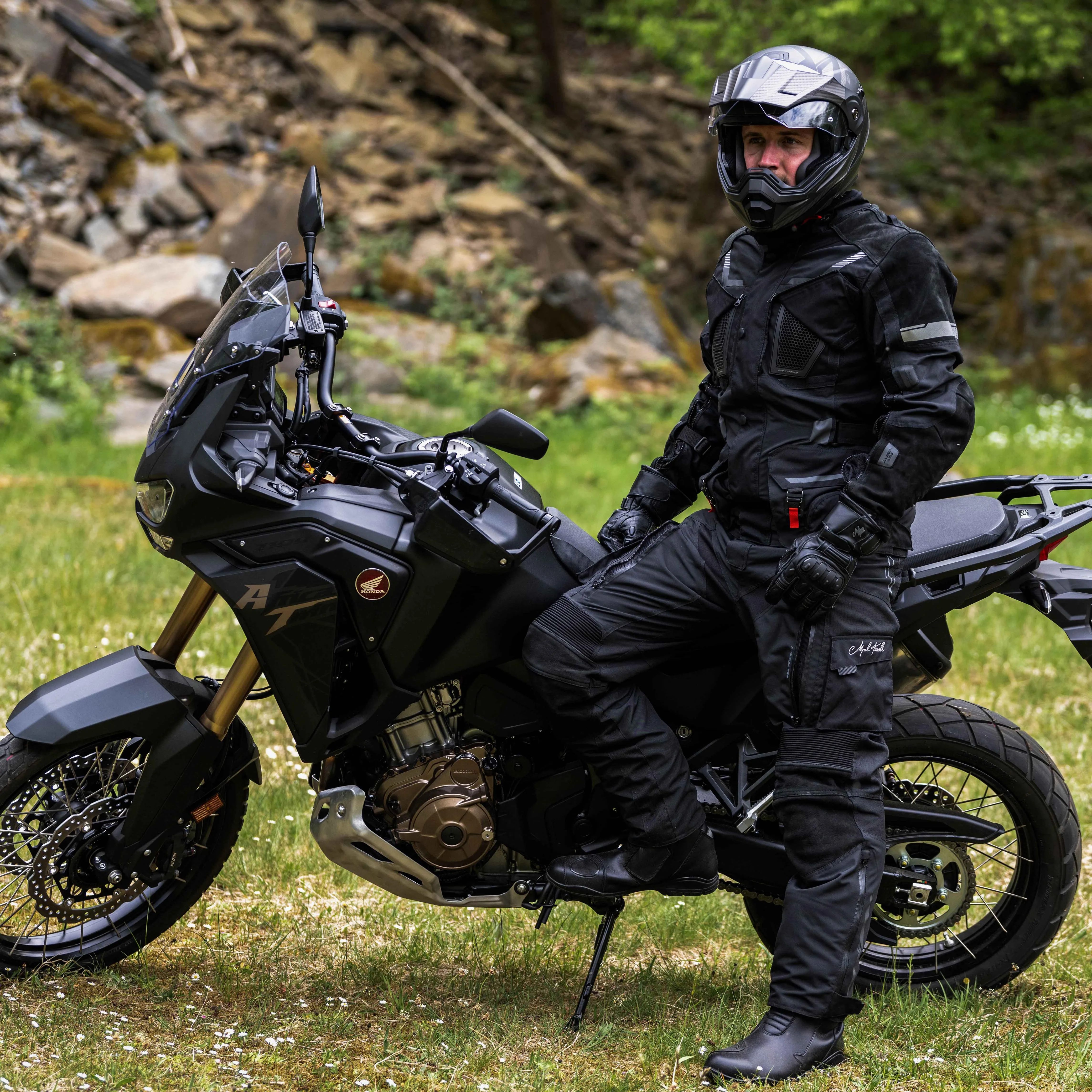 Motorradjacke CE TransAlpin HighPro 2in1 Black Series [AA]