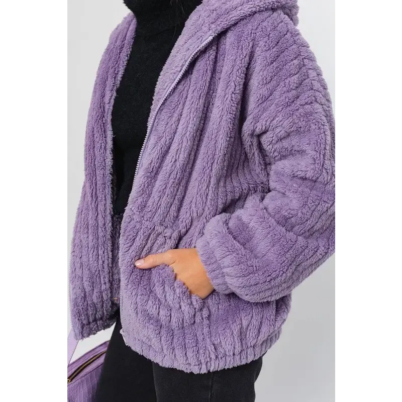 Oversized Fleece Hoodie Jacket