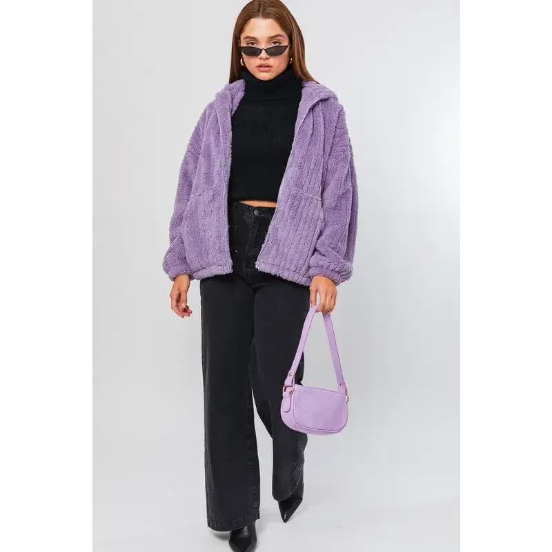 Oversized Fleece Hoodie Jacket