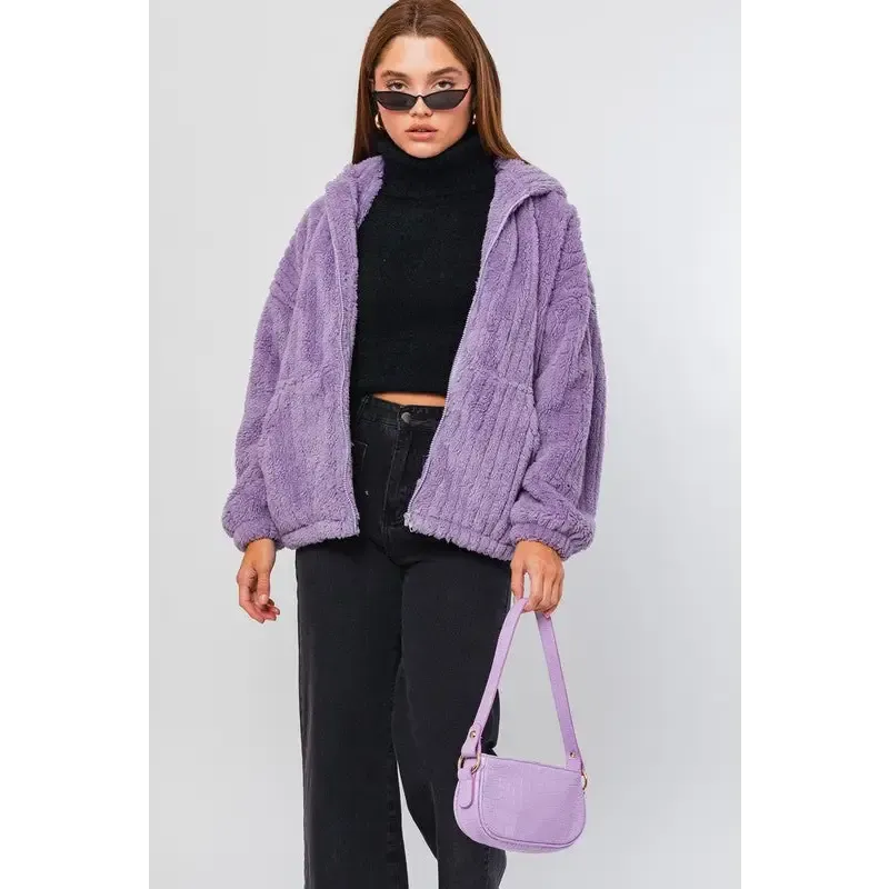 Oversized Fleece Hoodie Jacket