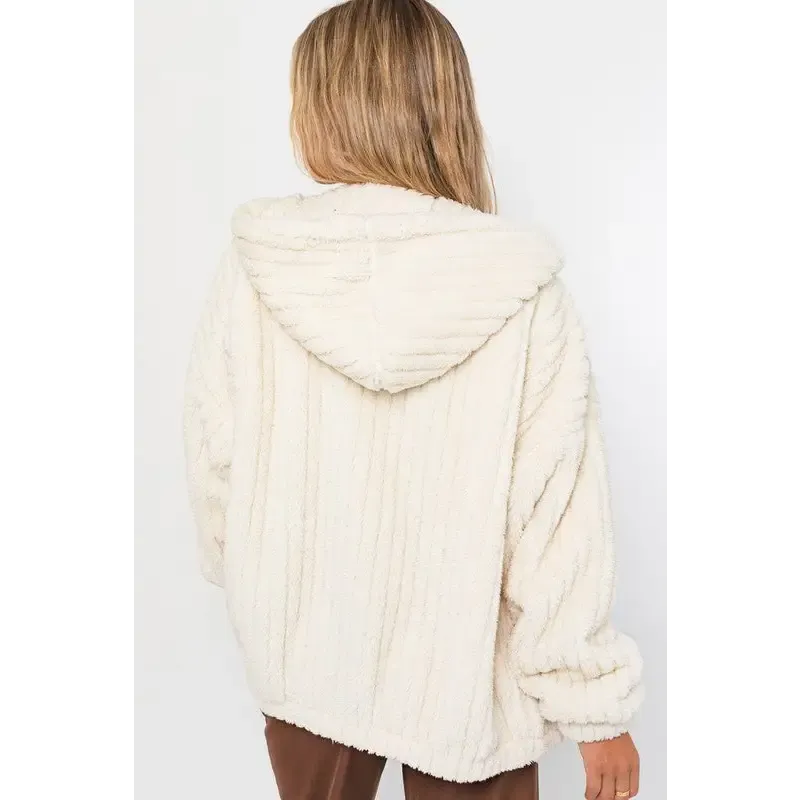Oversized Fleece Hoodie Jacket