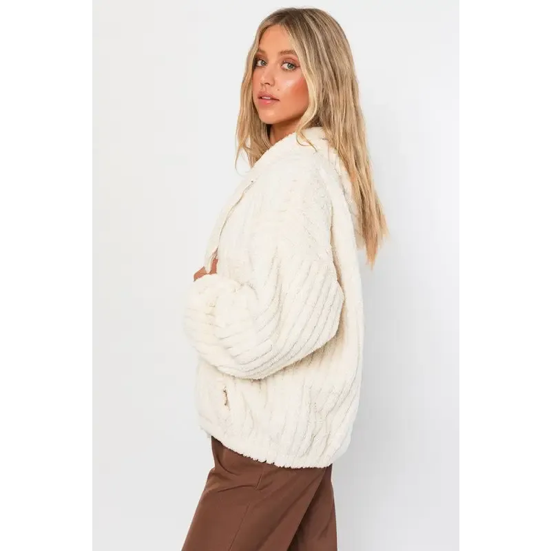 Oversized Fleece Hoodie Jacket
