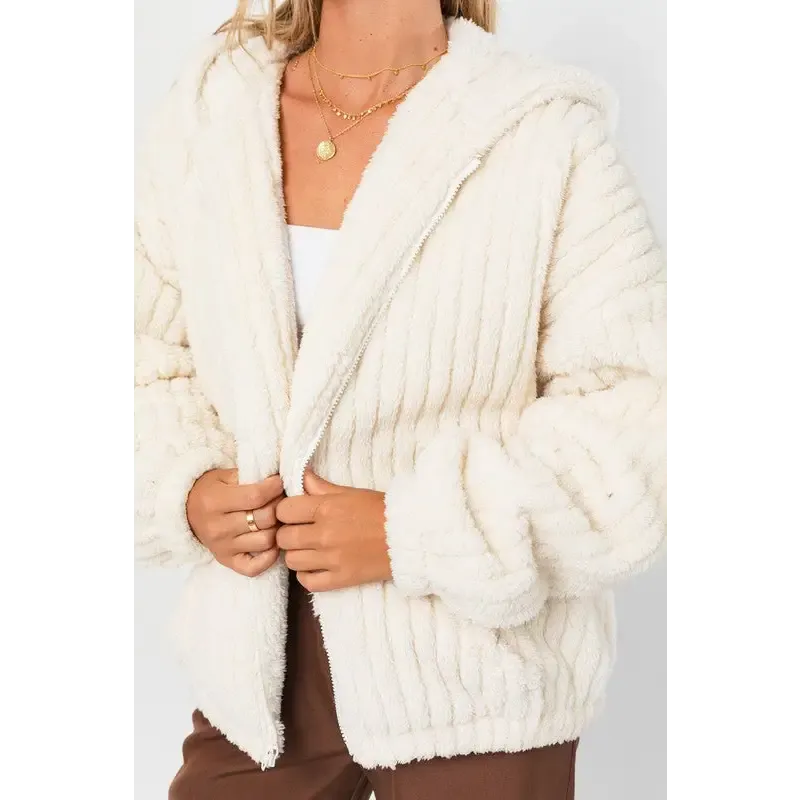 Oversized Fleece Hoodie Jacket