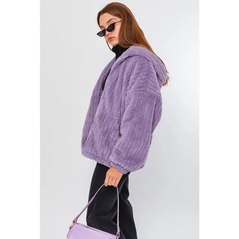 Oversized Fleece Hoodie Jacket