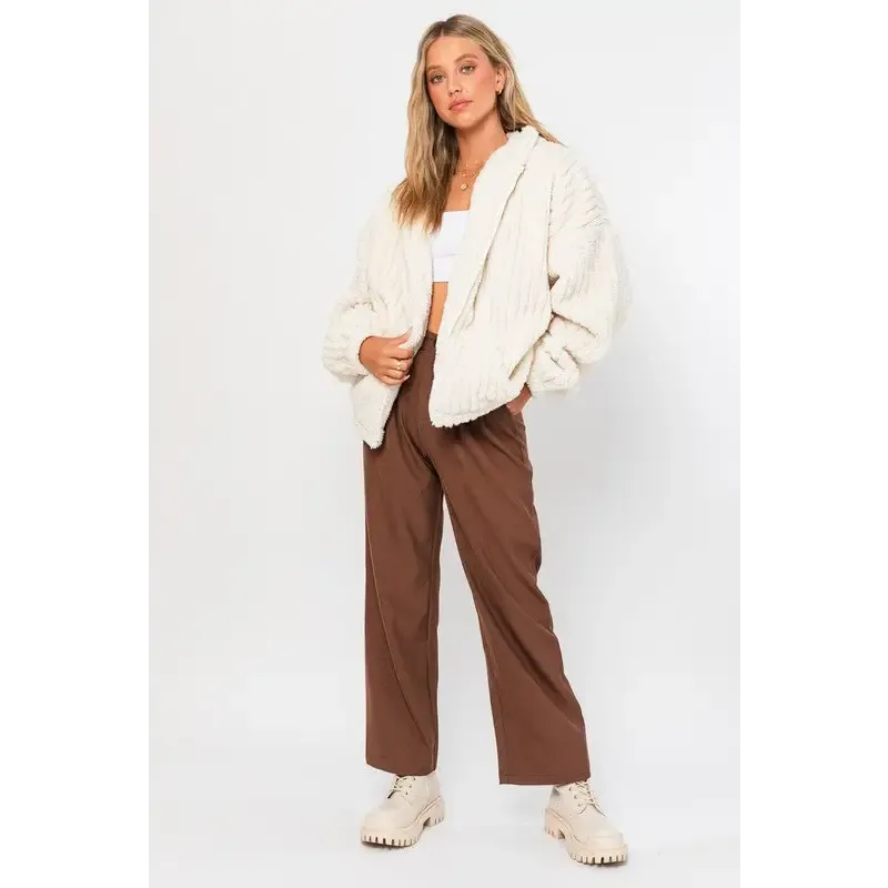 Oversized Fleece Hoodie Jacket