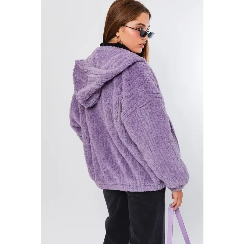 Oversized Fleece Hoodie Jacket