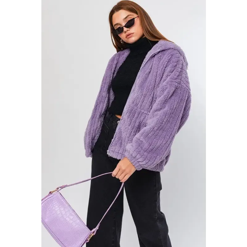 Oversized Fleece Hoodie Jacket