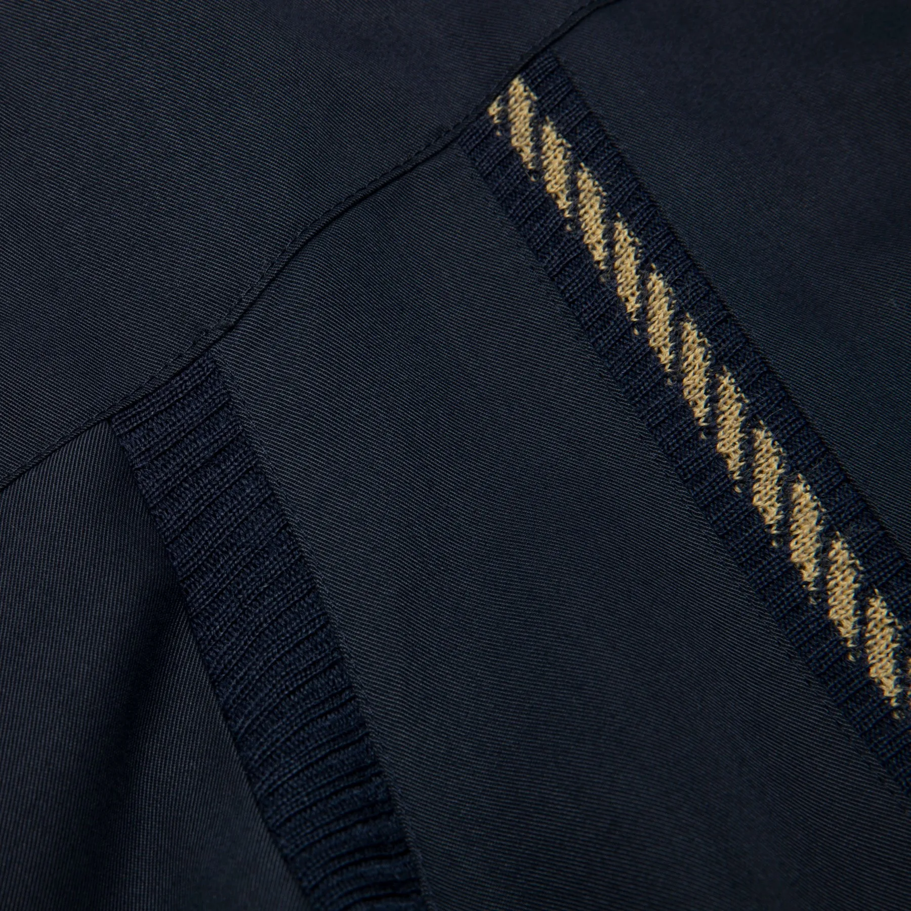Post-WWII Gabardine Braided Rib Piping Cardigan Jacket