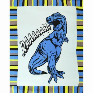 T-Rex Print Printed Polar Fleece Design 22 - 1.28M Panel