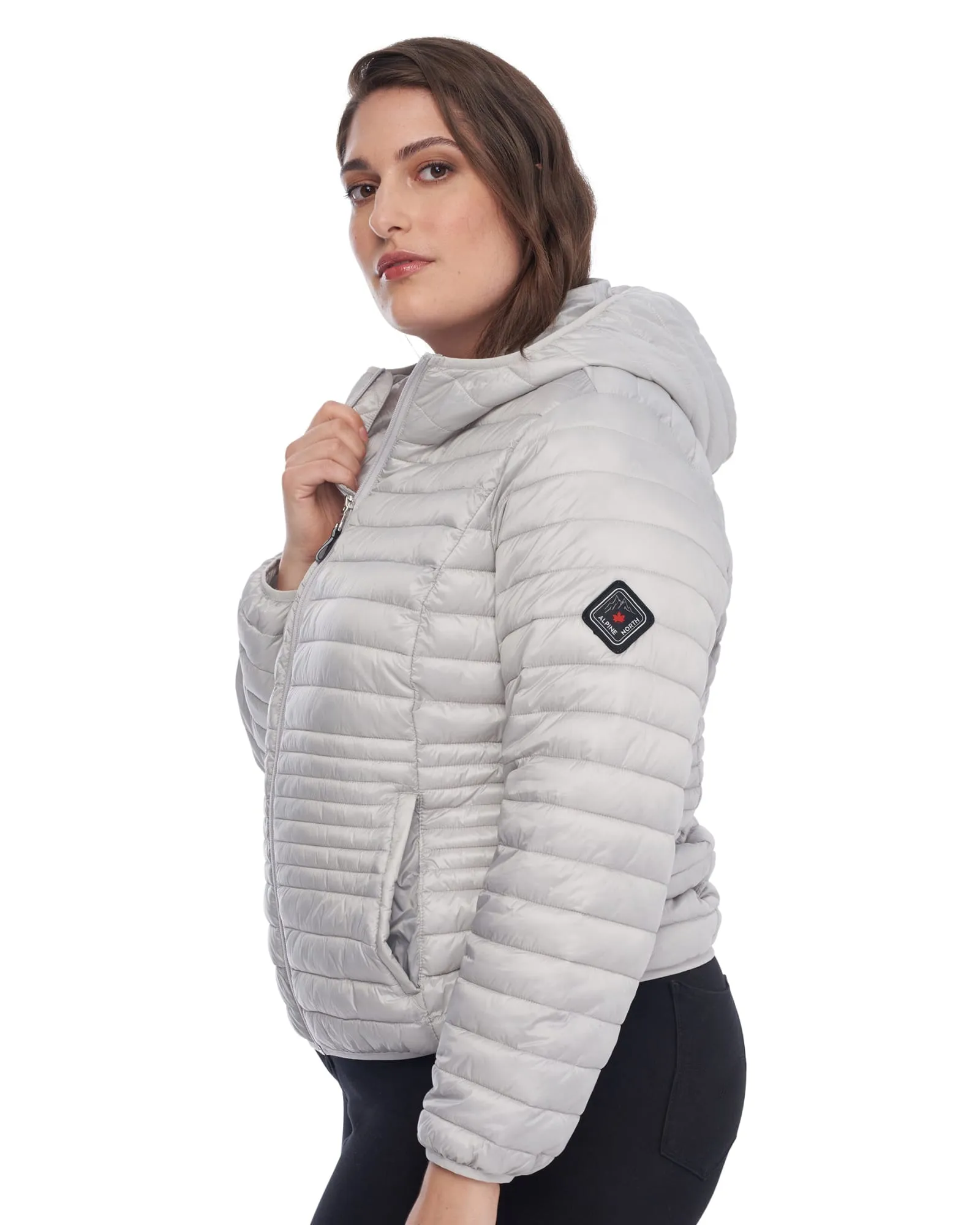 Vegan Down Lightweight Packable Puffer | Silver