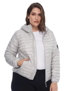 Vegan Down Lightweight Packable Puffer | Silver